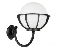 Wandleuchte Schwarz Wei&szlig; E27 IP43 H:40 cm klassisch