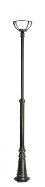 Kandelaber Aluminium Schwarz Weiß E27 IP43 XXL H:270 cm