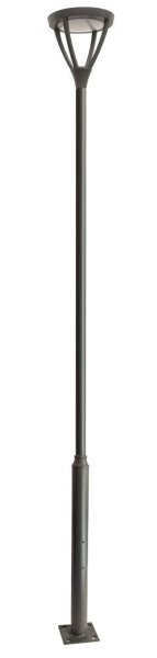 LED Straßenlaterne Stahl Dunkelgrau 3000K IP65 H:438 cm