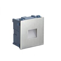 LED Einbauspot Glas Silber 4000K IP65 L:8,5 cm