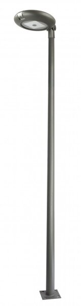 LED Mastleuchte Stahl Dunkelgrau 3000K H:290 cm