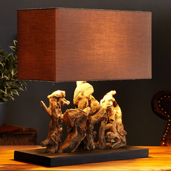 Tischleuchte Treibholz Designerleuchte Modern 50cm