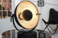 Lampe de table Ø30cm ronde rétro noir...