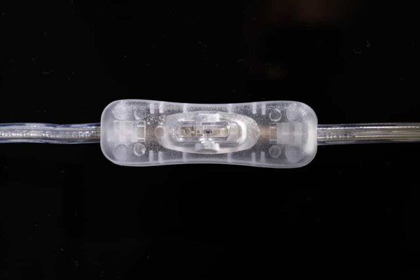 Elegante Tischleuchte AQUAMENTI Weiß Glas Stoff