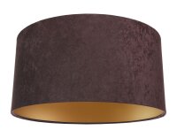 Suspension Marron Or Tissu rond R&eacute;tro Table...