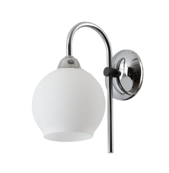 Applique ARASNE chrome verre métal lampe dentrée