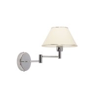 Wandleuchte SELUSSA Wei&szlig; Chrom Bett Flur Lampe