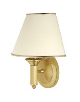 Wandlampe in Messing Gold Wei&szlig; PENELO Wohnzimmer