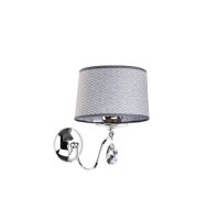 Applique &eacute;l&eacute;gante Gris Tissu AELUA Lampe E27