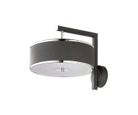 Moderne Wandlampe LORSAN rund &Oslash;30cm in Graphit E14
