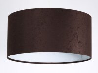 Lampe &agrave; suspendre Marron Blanc Tissu Table...