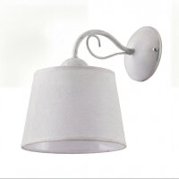 Weiße Wandleuchte Schirm LOCOLA Schlafzimmer Lampe
