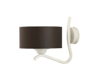 Wandleuchte DAGNO Braun Wei&szlig; Lampe Bett Flur 1xE27