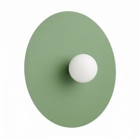 Wandleuchte Modern Stahl Glas Salbei G9 &Oslash;50 cm rund
