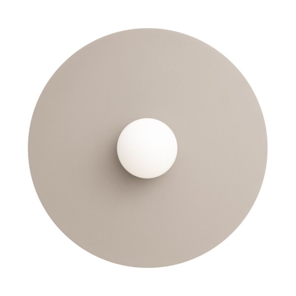 Wandleuchte Stahl Glas Taupe Weiß G9 Ø50 cm dekorativ
