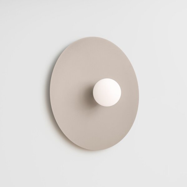 Wandleuchte Stahl Glas Taupe Weiß G9 Ø50 cm dekorativ