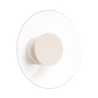 LED Wandleuchte Beige Transparent Stahl 3000K B:28 cm