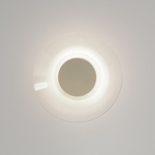 LED Wandleuchte Beige Transparent Stahl 4000K B:28 cm