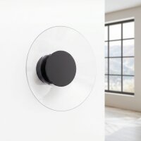 LED Wandleuchte Schwarz Transparent Stahl 3000K B:28 cm
