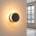 LED Wandleuchte Schwarz Transparent Stahl 3000K B:28 cm