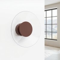 LED Wandleuchte Braun Transparent Stahl 3000K B:28 cm