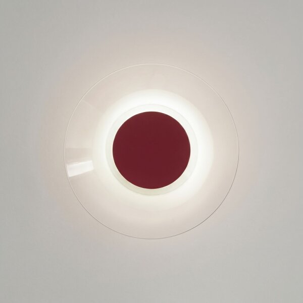 LED Wandlampe Burgund Transparent 4000K B:28 cm Modern
