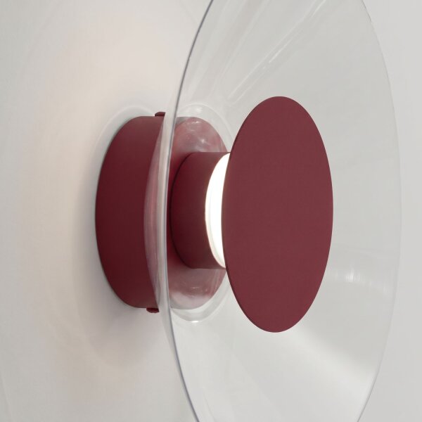 LED Wandlampe Burgund Transparent 4000K B:28 cm Modern