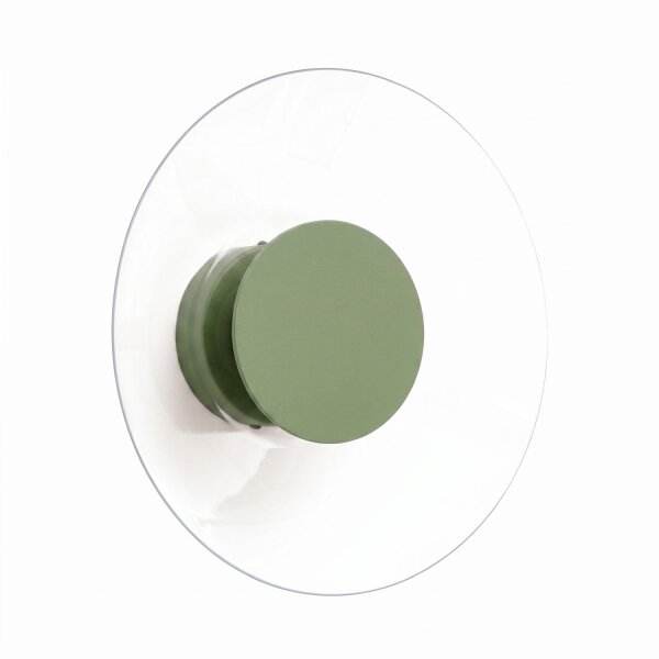 LED Wandleuchte Olivgrün Transparent 3000K B:28 cm rund