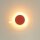 LED Wandleuchte Rot Stahl Plexiglas 3000K B:28 cm rund