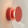 LED Wandleuchte Rot Stahl Plexiglas 3000K B:28 cm rund