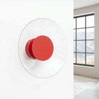 LED Wandleuchte Rot Stahl Plexiglas 4000K rund B:28 cm