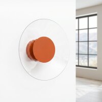 LED Wandleuchte Ockerrot Stahl 3000K B:28 cm rund