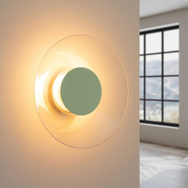 LED Wandleuchte Salbei Transparent Stahl 3000K B:28 cm