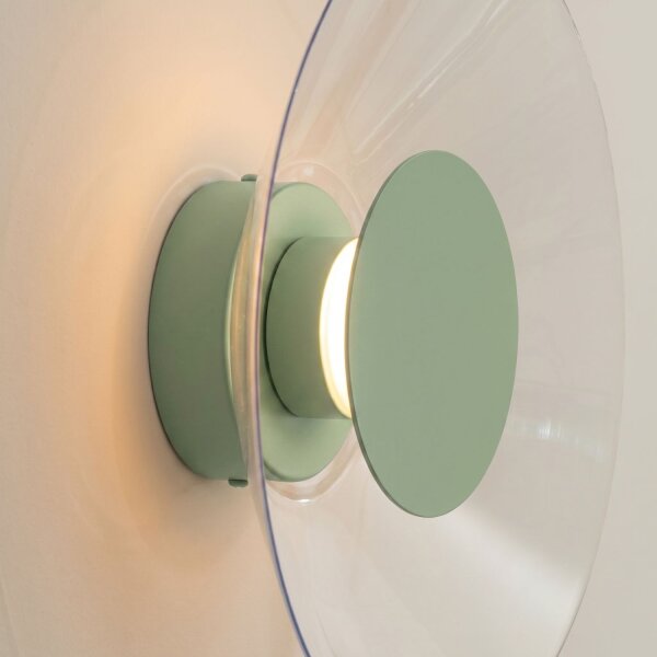 LED Wandleuchte Salbei Transparent Stahl 3000K B:28 cm