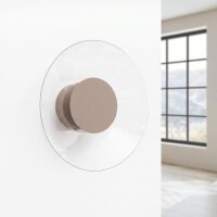 LED Wandleuchte Taupe Transparent Stahl 3000K B:28 cm