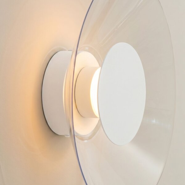 LED Wandleuchte Weiß Plexiglas Stahl 3000K B:28 cm