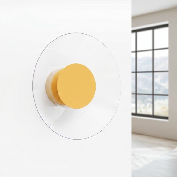 LED Wandleuchte Gelb Plexiglas Stahl 3000K rund B:28 cm