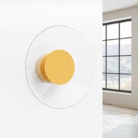 LED Wandleuchte Gelb Plexiglas Stahl 3000K rund B:28 cm