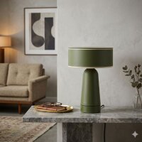 Tischlampe schwenkbar Olivgrün G9 H:28 cm Ø20...