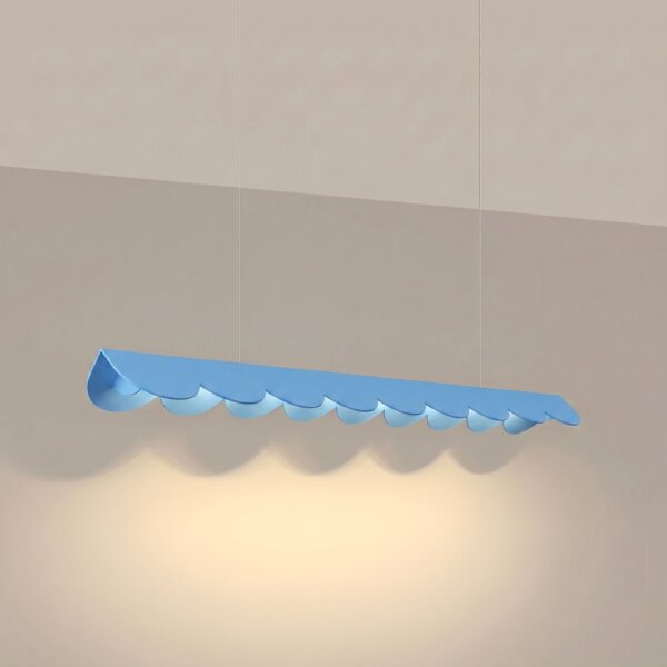LED Pendelleuchte Azurblau Aluminium 3000K L:98,5 cm