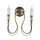 Applique 2xE14 laiton antique AREGUND Lampe de couloir