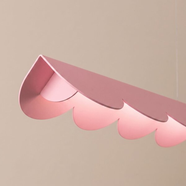 LED Pendelleuchte Pink Alu 3000K warmweiß L:98,5 cm