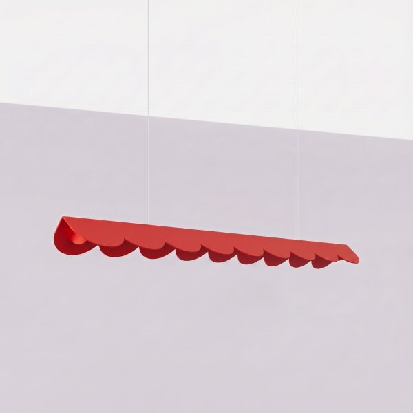LED Pendelleuchte Alu Rot 3000K warmweiß L:98,5 cm