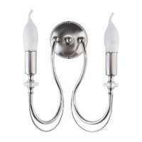 Applique argent AREGUND 2xE14 couloir lit lumi&egrave;re