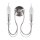 Applique argent AREGUND 2xE14 couloir lit lumi&egrave;re