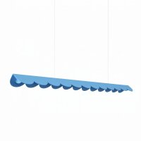 LED Pendelleuchte Azurblau Alu 4000K 16W L:131 cm lang