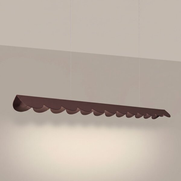 LED Pendelleuchte Alu Braun 3000K 16W L:131 cm lang