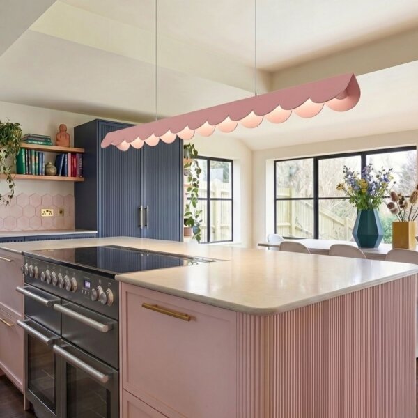 LED Pendelleuchte Pink Aluminium 3000K 16W 131 cm lang