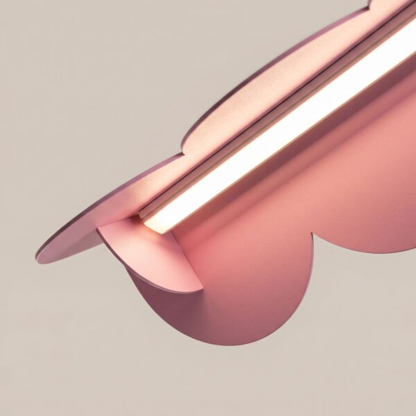 LED Pendelleuchte Pink Aluminium 3000K 16W 131 cm lang