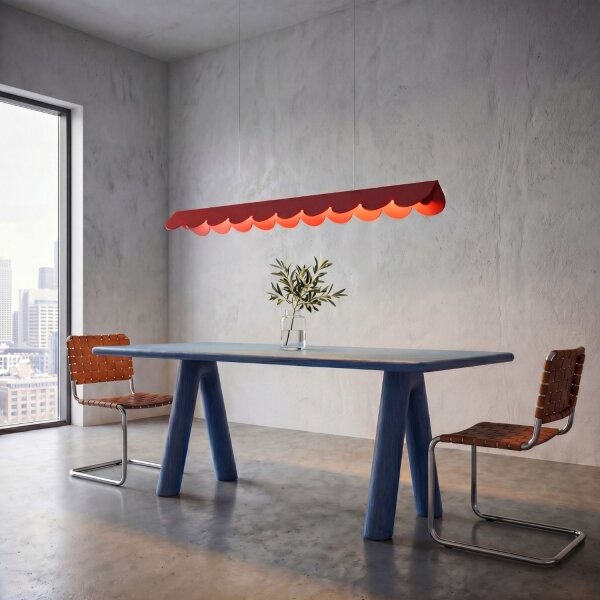 LED Pendelleuchte Rot 4000K neutralweiß 16W L:131 cm